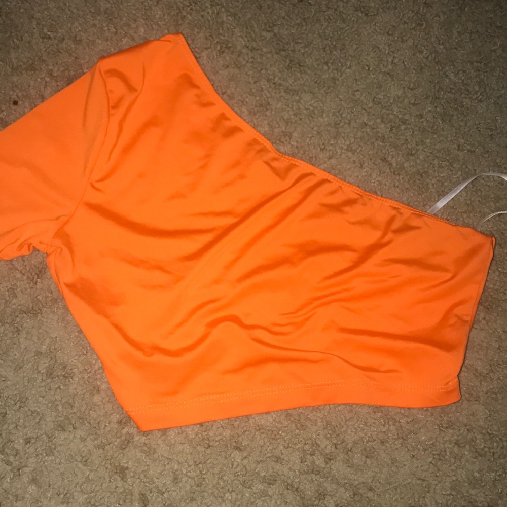 orange halter top